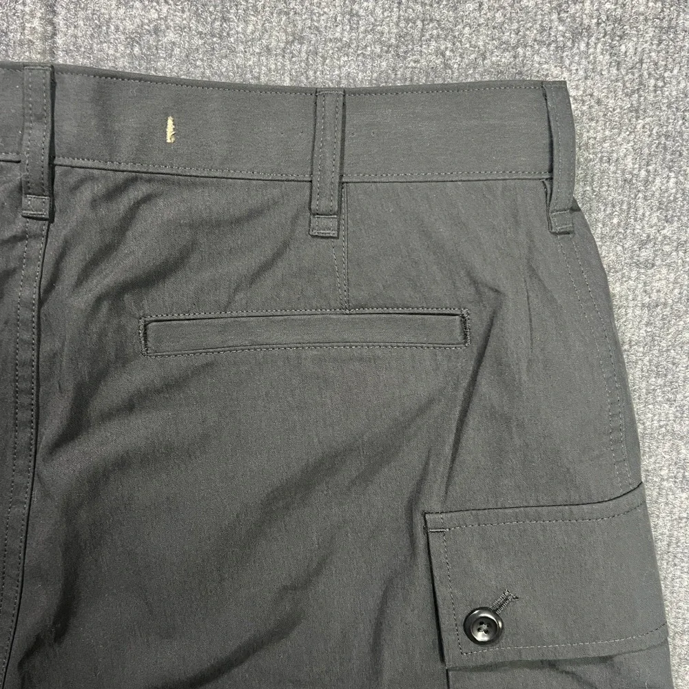 Banana Republic Men 32x30 Mateo Black Cargo Pants Straight Leg Cotton Nylon Rare